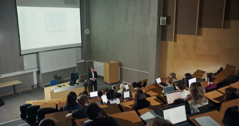 University Professor Lectures Computer Science Class Stock Footage 326425732