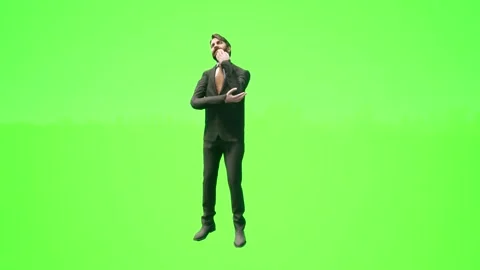 University professor teaching and thinking and asking questions, realistic 3D pe Stock-Footage 243291858