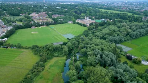 University shot fields over Oxford 库存影片 338308282