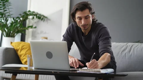 University student learning at home Stock Footage 149250082
