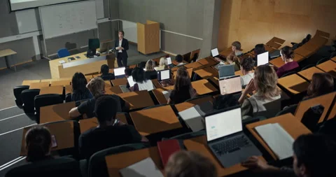 University Teacher Lectures Class Stock Footage 326425647