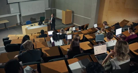University Teacher Lectures Class Students Stock Footage 326425610