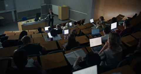 University Teacher Lectures Students Class Stock Footage 326425564