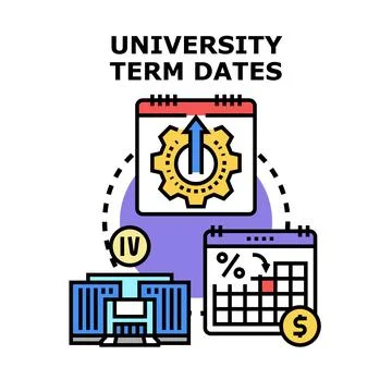 University term dates planning education schedule concept Stock Illustration