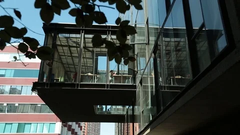 University terrace Stock Footage 77048497