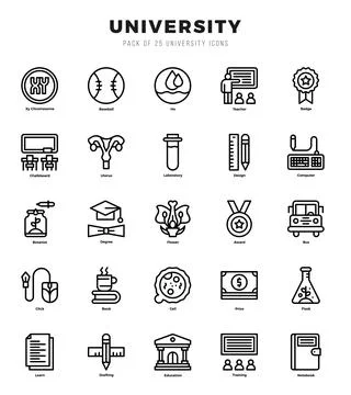 Universityl elements. Lineal web icon set. Simple vector illustration. 스톡 일러스트
