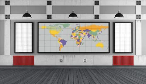 Univesity classroom without student Stock Illustration