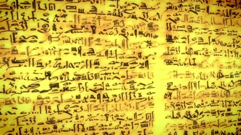 Unknown Ancient script, old scroll with African letters Stock Footage 27312944