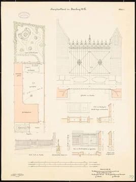 Unknown architect, main customs office, Strasburg (January 24, 1890): Depa... Foto stock