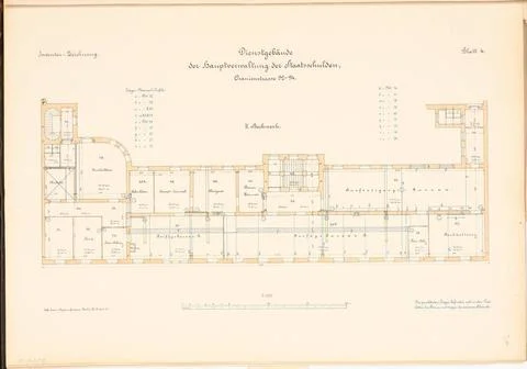 Unknown architect, state debt building, Berlin (approx. 1888): floor plan ... Fotos de archivo