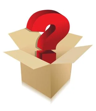 Unknown box content concept illustration design. pandora`s box concept Stock Illustration