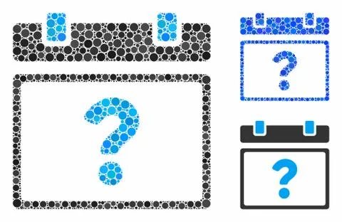 Unknown calendar page Composition Icon of Circle Dots Stock Illustration