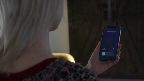 Unknown call on iPhone 12 in hand Stock Footage 166288210