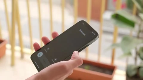 Unknown call from scammers on a mobile phone. Stock Footage 278678522