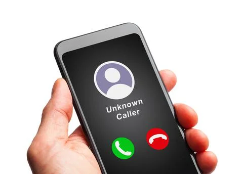 Unknown Caller on Phone Stock Illustration