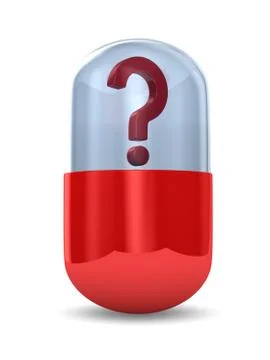 Unknown capsule on white background. Isolated 3D illustration Stock Illustration