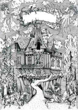 Unknown castle Illustrazione stock