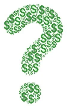 Unknown Collage of Dollar Icons Illustrazione stock
