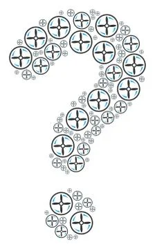 Unknown Collage of Drone Screw Rotation Icons Illustrazione stock