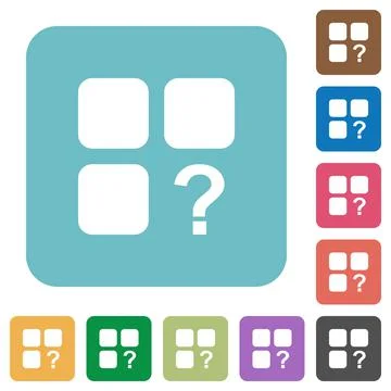 Unknown component rounded square flat icons イラスト素材