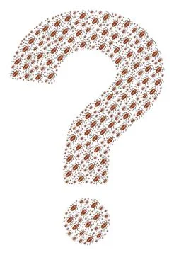 Unknown Composition of Cockroach Icons Stock Illustration