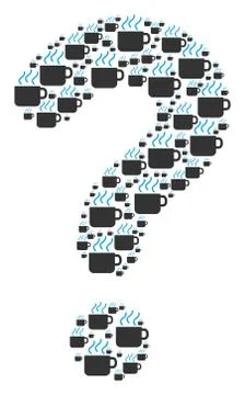 Unknown Composition of Coffee Cup Icons 스톡 일러스트