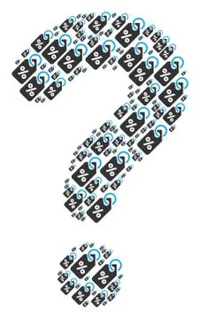 Unknown Composition of Discount Tag Icons 스톡 일러스트
