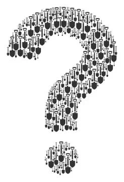 Unknown Composition of Shovel Icons Stock Illustration