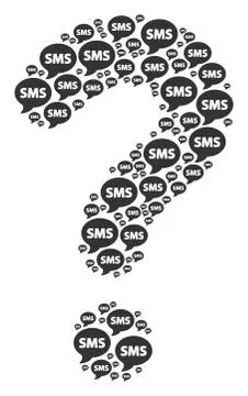 Unknown Composition of SMS Icons Illustrazione stock