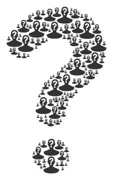 Unknown Composition of Unknown Person Icons Illustrazione stock