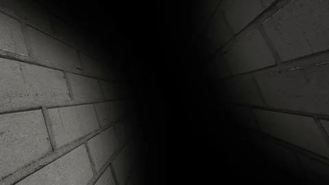 Unknown dark corridor. Flying into darkness. 53. Vídeo Stock 89718088