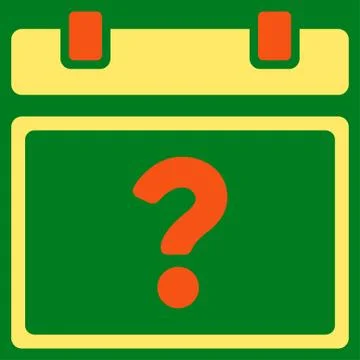 Unknown Date Icon Stock Illustration