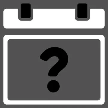 Unknown Date Icon Stock Illustration