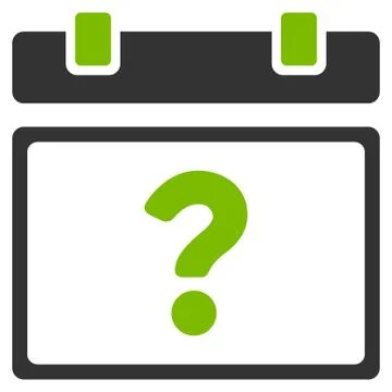 Unknown Date Icon Stock Illustration