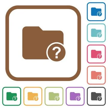 Unknown directory simple icons Stock Illustration