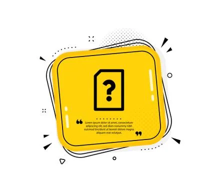 Unknown Document icon. File with Question. Vector 스톡 일러스트
