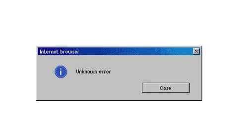 Unknown Error message window, internet browser Stock Illustration
