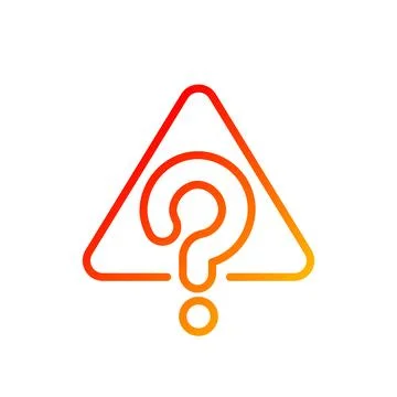 Unknown error pixel perfect gradient linear vector icon Stock Illustration