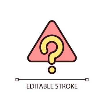 Unknown error pixel perfect RGB color icon Illustrazione stock