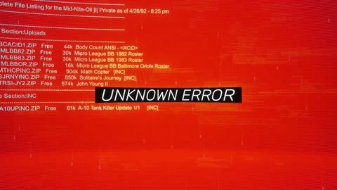 Unknown Error on warning hack background screen 動画素材 342791334