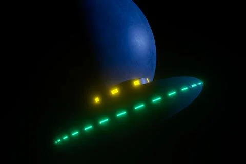 Unknown flying object Stock Illustration