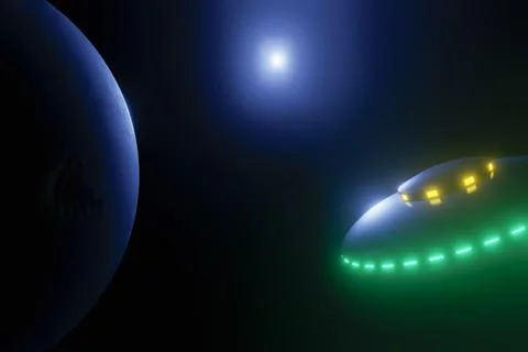 Unknown flying object Stock Illustration