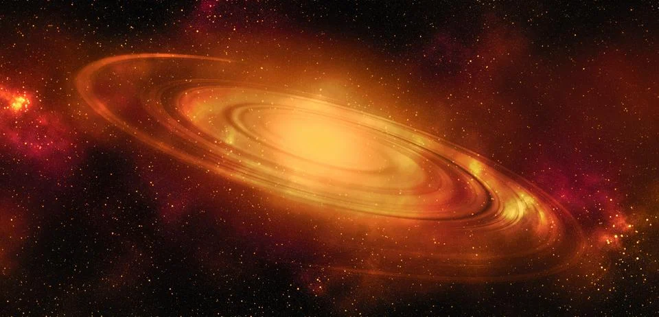 Unknown galaxy in space. Space nebula. Cosmic cluster of stars. Outer space.. Stock Illustration