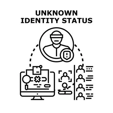 Unknown identity status concept vector illustration Stock Illustration