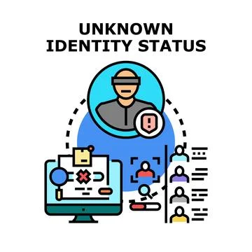 Unknown identity status concept vector illustration Stock Illustration