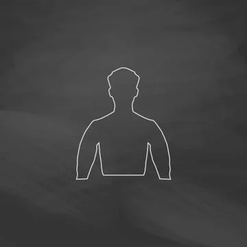 Unknown male computer symbol 스톡 일러스트
