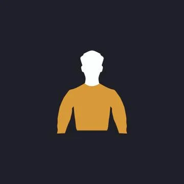 Unknown male computer symbol Stock Illustration