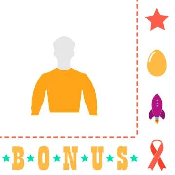 Unknown male computer symbol Stock Illustration