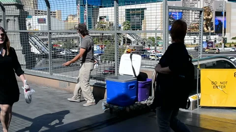 Unknown man dancing on Las Vegas Strip in Las Vegas, USA, Stock Footage 52602288