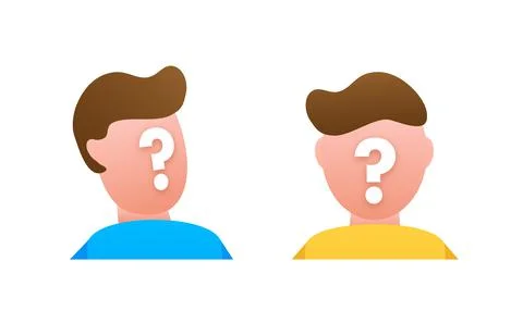 Unknown missing person. Mysterious strange man. Vector stock illustration. Stock Illustration